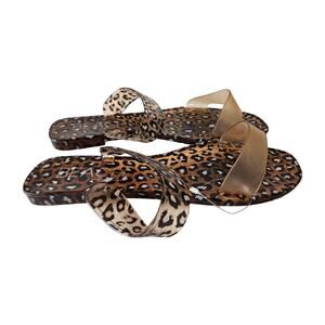 Beach by Matisse Drift Jelly Slide Sandal Leopard Print Women's 7 UK 5 EUR 38